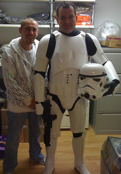 Stormtrooper fitting at Jedi-Robe.com London Store